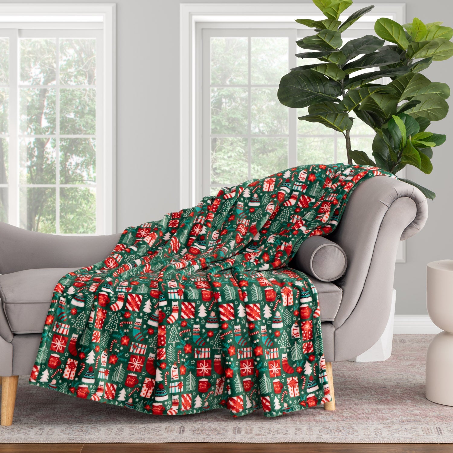 Holiday Printed VelvetLoft® Throw