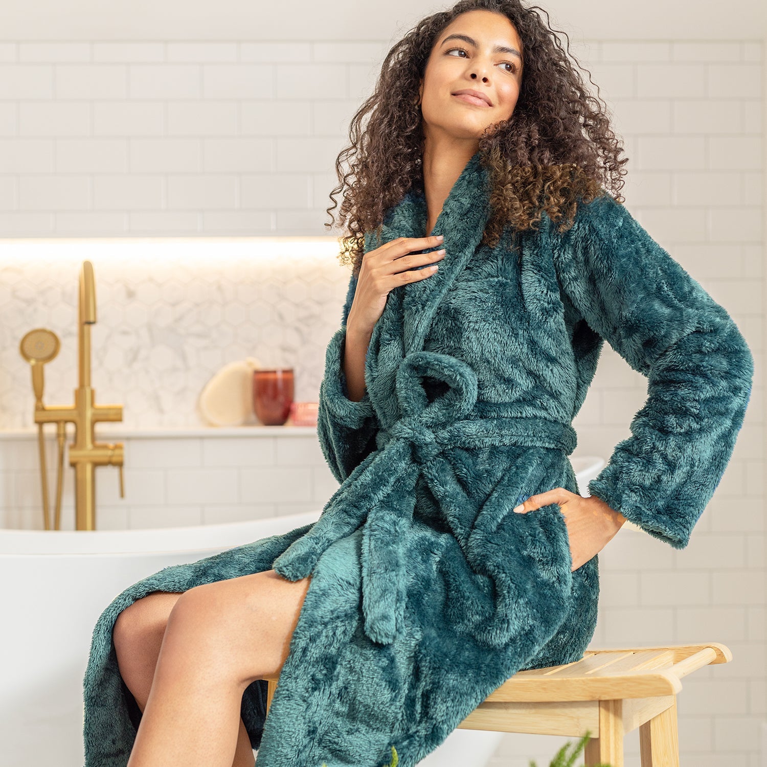 Extra-Fluffy™ Robe + Throw