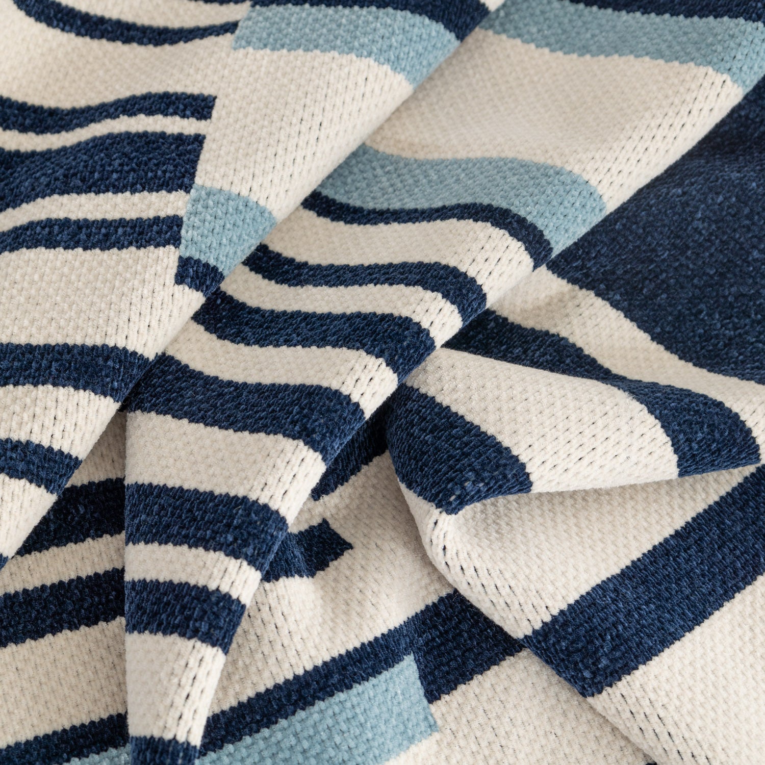 Striped Chenille Knit Throw