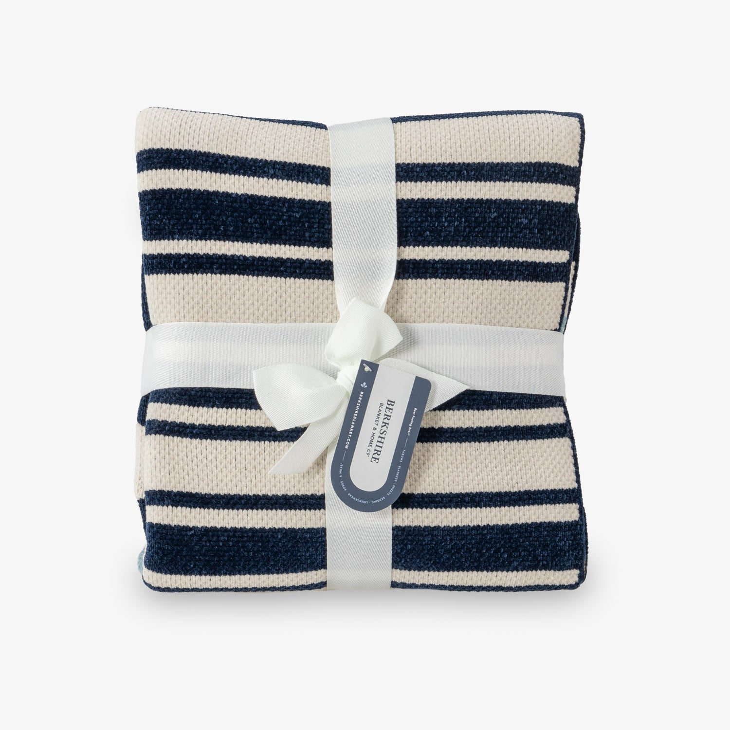 Striped Chenille Knit Throw