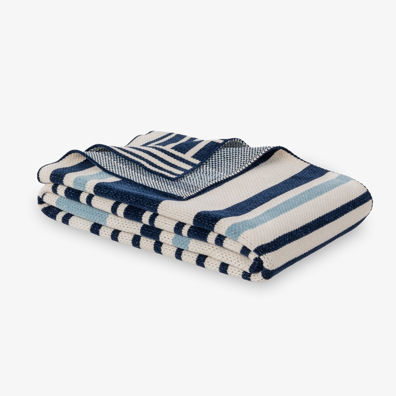 Striped Chenille Knit Throw