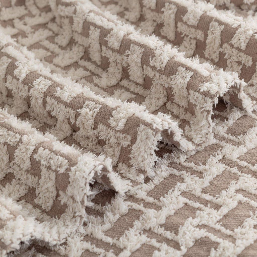Basket Weave Tassel Throw