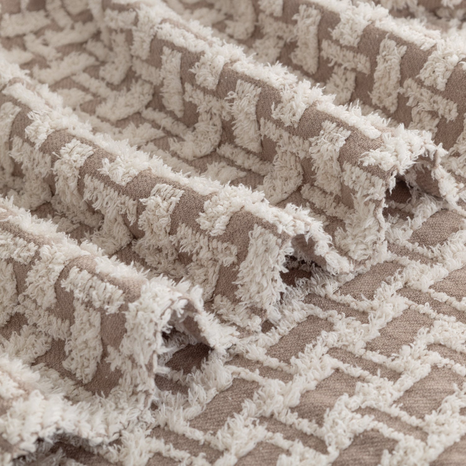 Basket Weave Tassel Throw