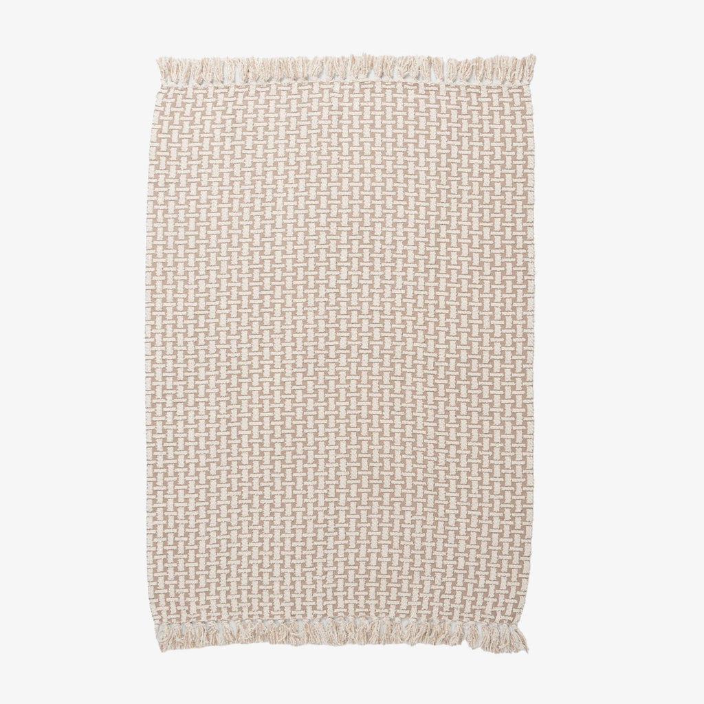 Basket Weave Tassel Throw