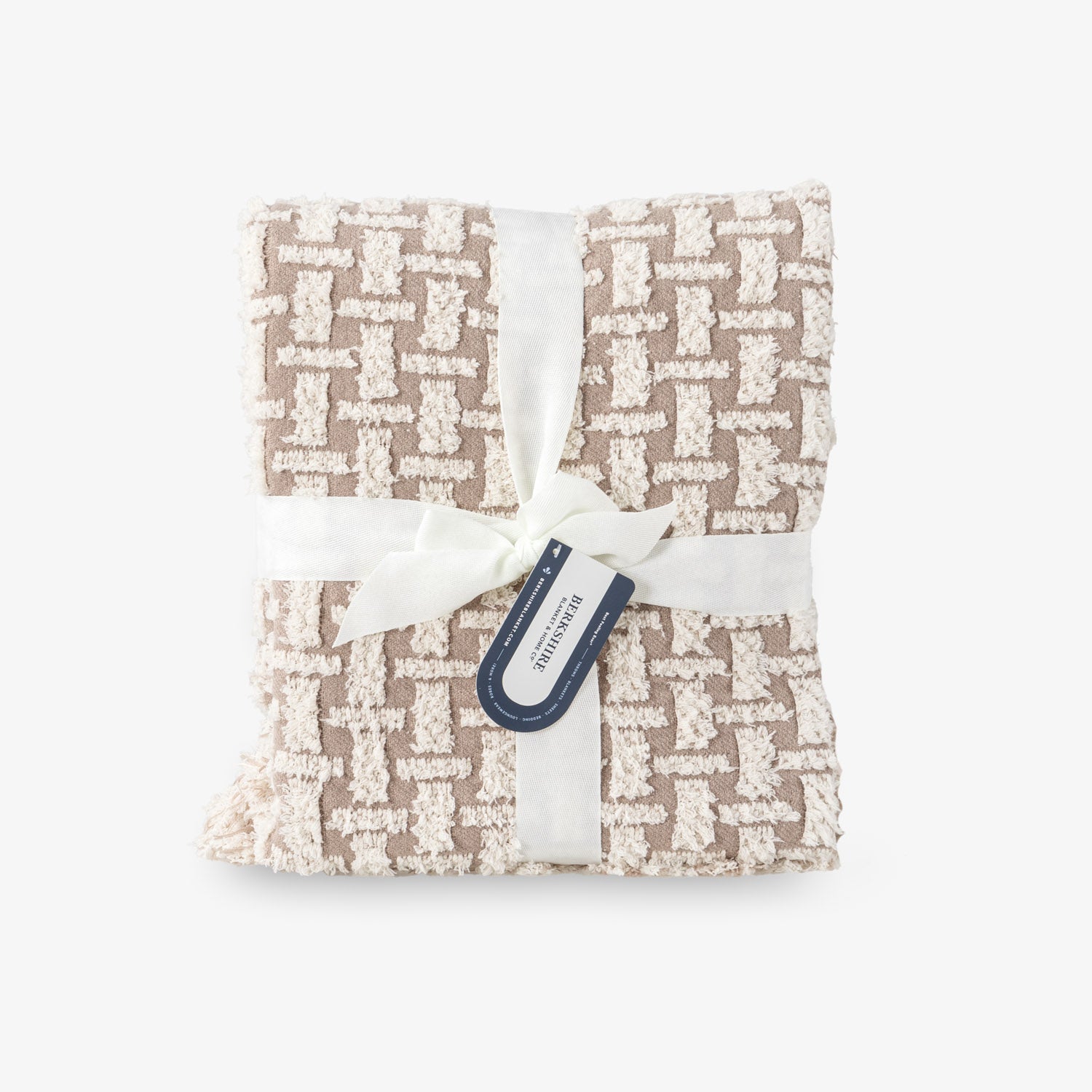 Basket Weave Tassel Throw