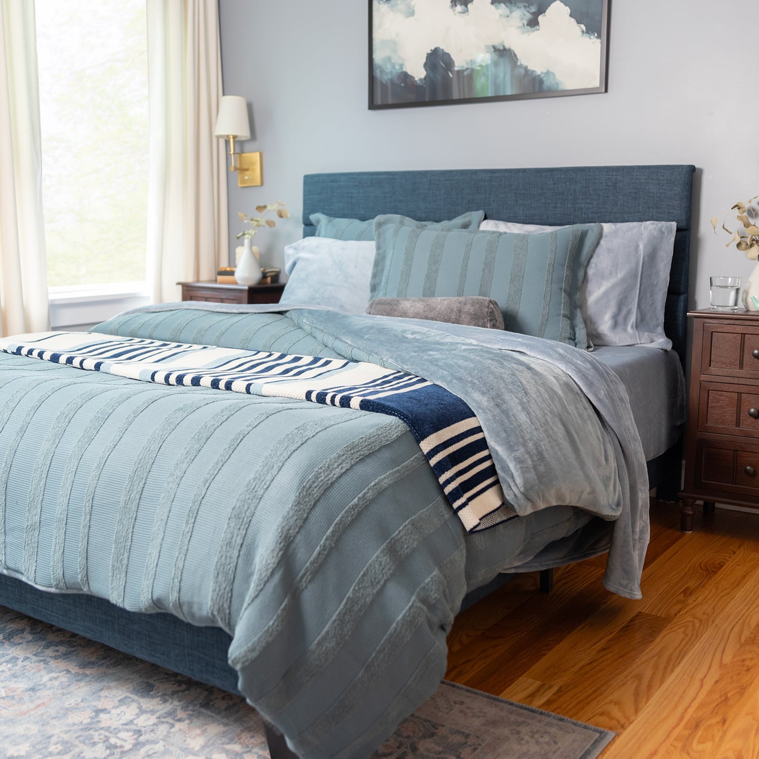 Waffle Stripe Duvet Set