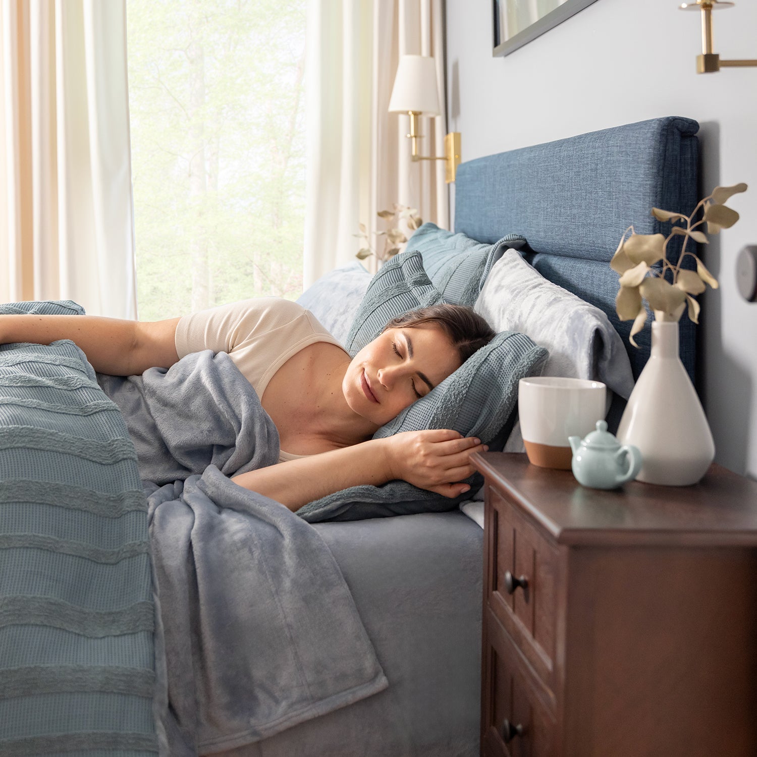 Waffle Stripe Duvet Set