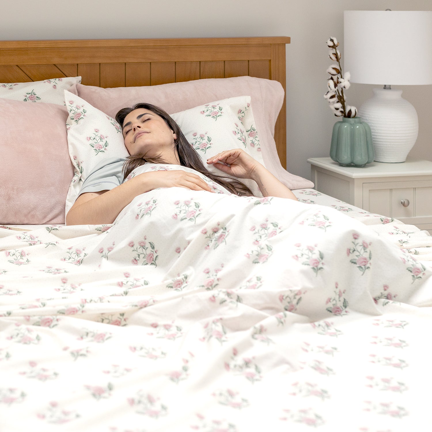 Floral Cotton Percale Sheet Set