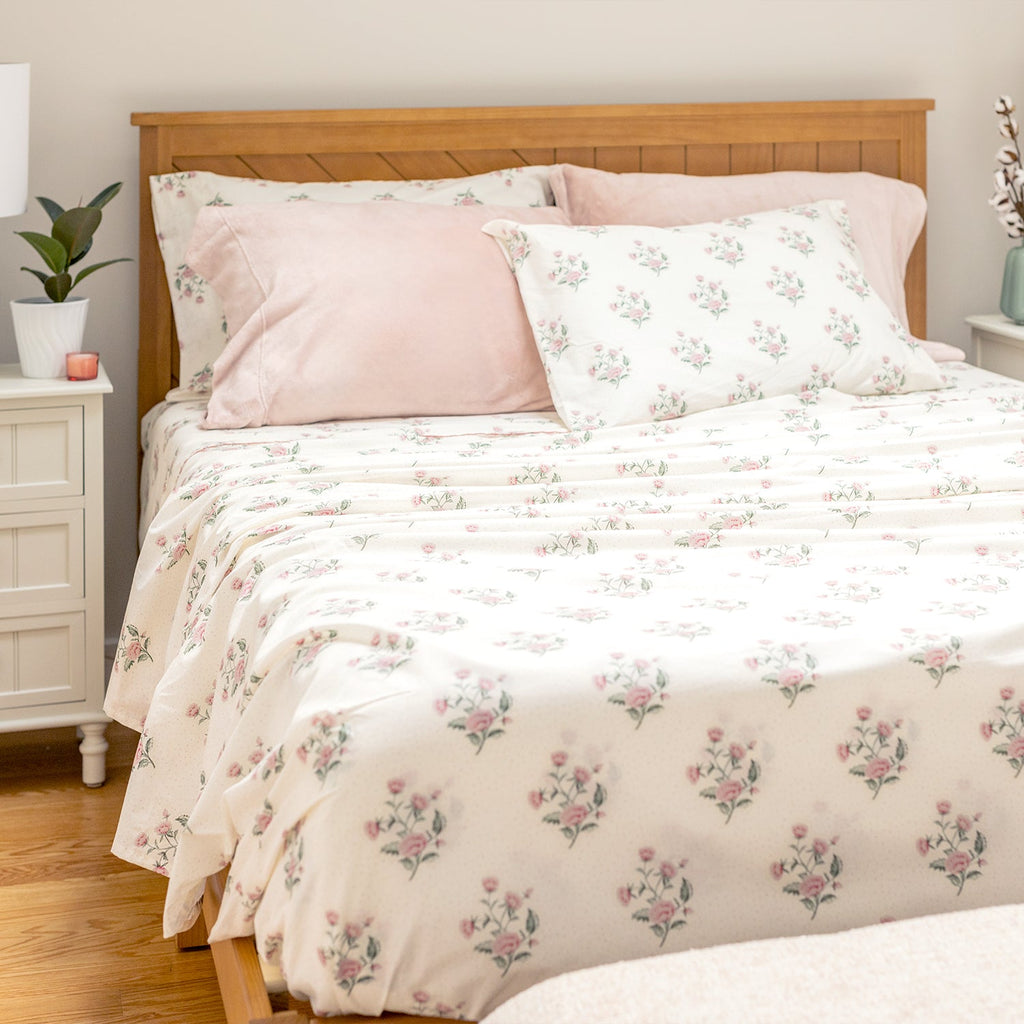 Floral Cotton Percale Sheet Set