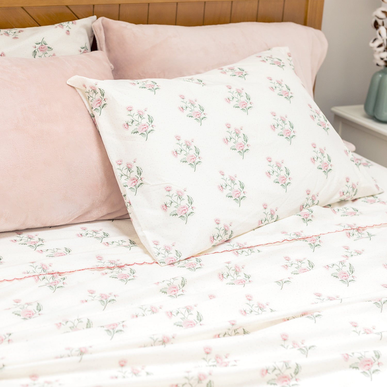 Floral Cotton Percale Sheet Set
