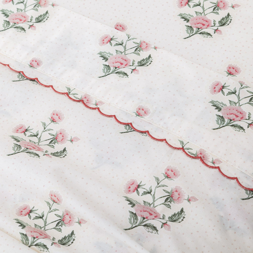 Floral Cotton Percale Sheet Set