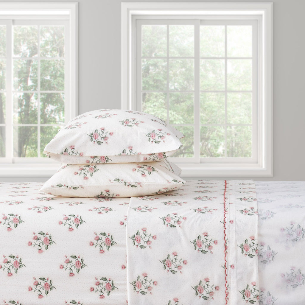 Floral Cotton Percale Sheet Set