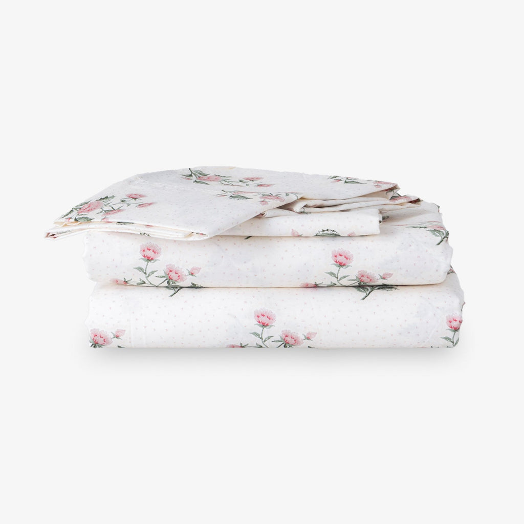 Floral Cotton Percale Sheet Set
