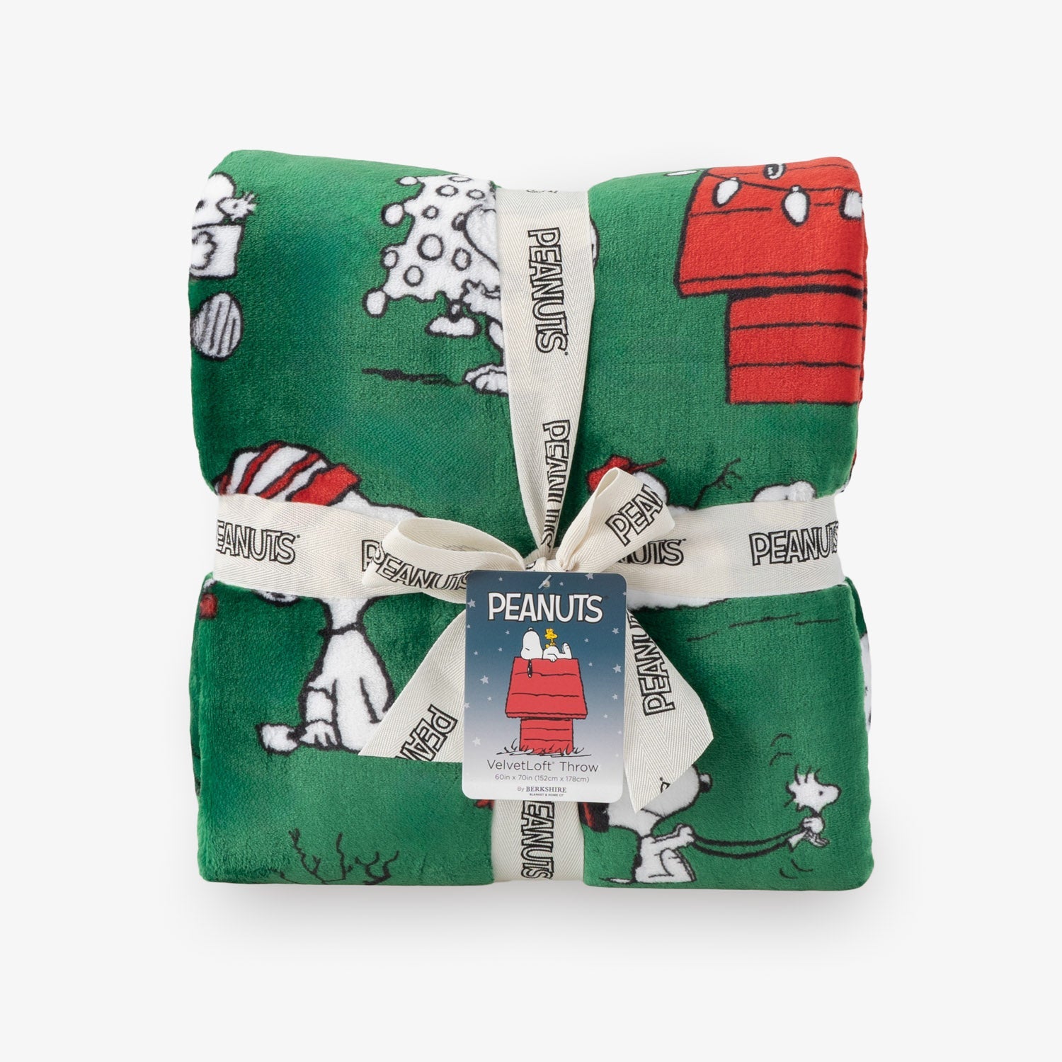 Peanuts® Holiday VelvetLoft® Throw